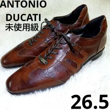 미사용급 ANTONIO DUCATI 비즈니스 슈즈 천연 가죽 브라운