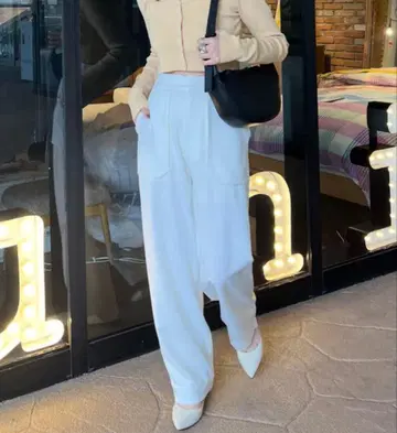 STYLEMIXER 아이보리 와이드 팬츠