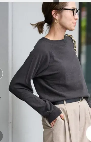 [ 새상품급 ] FRAMeWORK 슬라브 베어 풀오버 흑먹색 블랙D