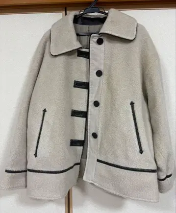 PUBLIC TOKYO 보아 빅 컬러 숏 블루종