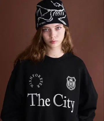 WISH FOR EVER 밑단 드로 코드 게임 로고 맨투맨