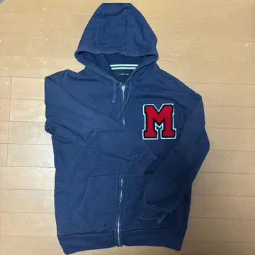 CECIL McBEE 네이비 후드티 M 자수