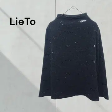 리에뜨 스팽글 니트탑 하이넥