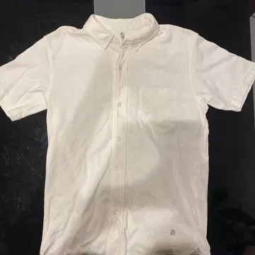 DUPPER M 화이트 버튼 다운 피케 셔츠