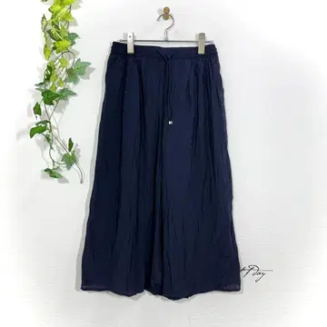 프로바돌 네이비 드로스트 허리밴딩 가우초 팬츠 M 와셔