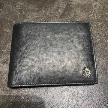 던힐 이단 접이식 지갑 블랙 와인 레드