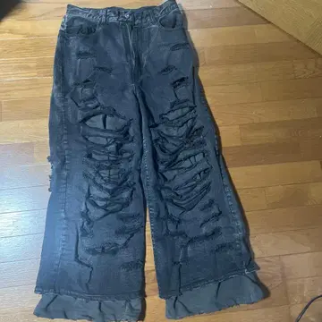 그랑시 블랙 데미지 데님 s