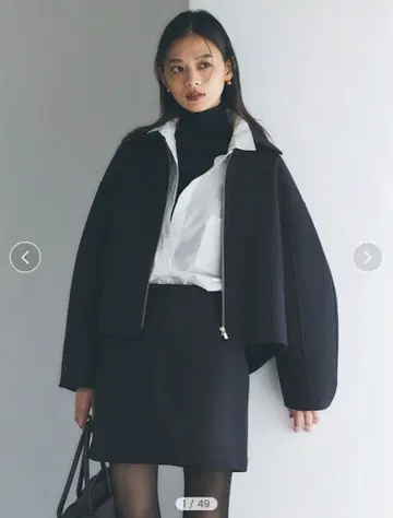 anuans 리버 울 숏코트 네이비