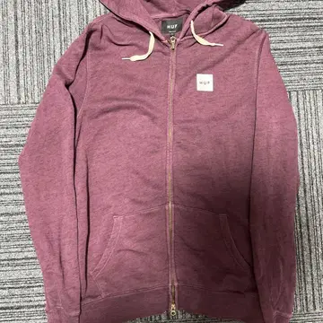 HUF 퍼플 풀 집업 후드티 S