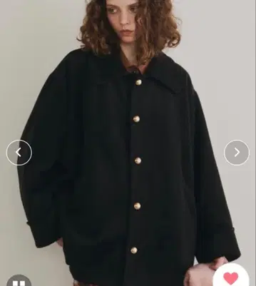 Unitage 금장 버튼 미들 코트 유니티지 블랙 프리 사이즈