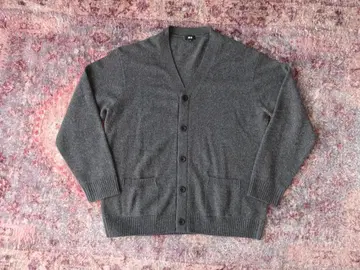 인기 UNIQLO 라무 V넥 가디건 그레이 XL 유니클로 브랜드