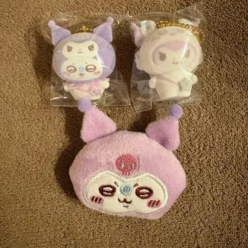 산리오 치이카와 (먼작귀) 플로키 마스코트 헤어 클립 쿠로미 모몽가