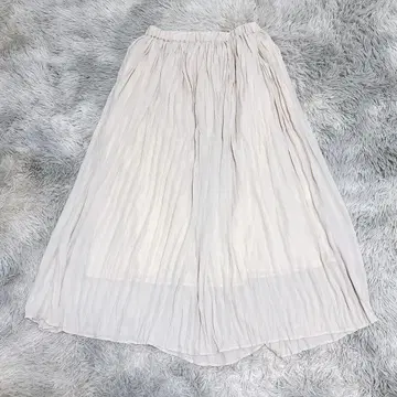 세븐아이디컨셉 여성용 롱 스커트 M 무지 베이지