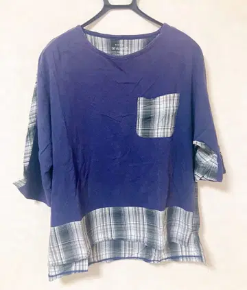 [단기 판매] 키류 센토 착용 컷소 네이비 체크