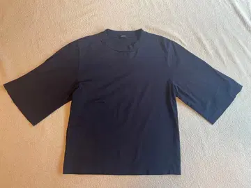 LOEFF 네이비 5부 소매 T셔츠 카네코 아야