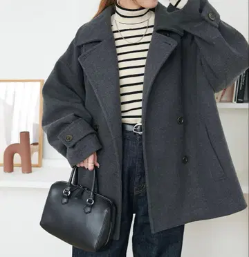 [ Discoat ] 중공사 스탠드 미들 코트