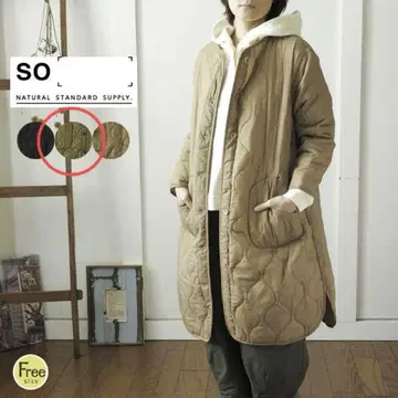 [ 새상품급 ] SO. 퀼팅 코트 카키