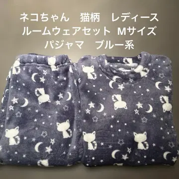 [ 새상품 ] 고양이 여성용 룸웨어 상하의 M 사이즈 플란넬 소재