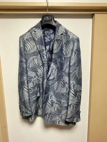 ETRO 리프 무늬 테일러드 자켓 그레이 계열