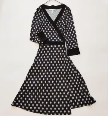 다이앤 폰 파스텐버그 스타 별 실크 카슈쿨 원피스