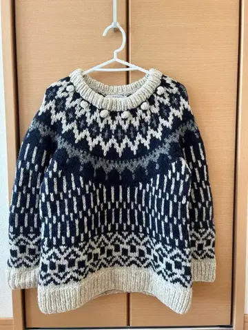 PAR ICI 팰리시 네팔제 손뜨개질 니트 울 스웨터