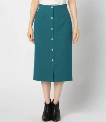 노리즈 골드 버튼 스커트 38