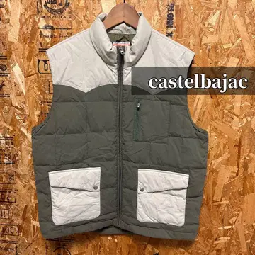 다운 베스트 올리브 그린 베이지