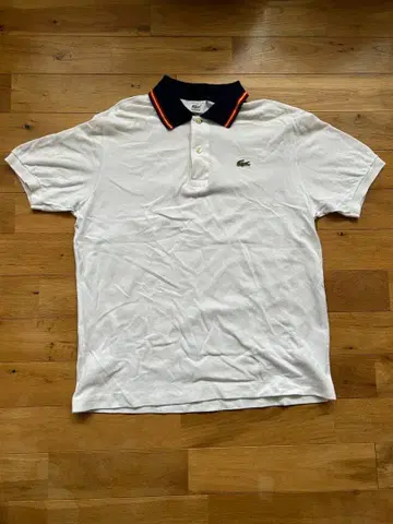[ 새상품급 ] LACOSTE 화이트 피케 셔츠 사이즈 5