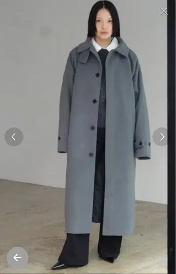 [ 가격 인하 ] FEKETE 오버핏 롱 스텐카라 코트 그레이 S 사이즈