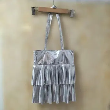 실버 프린지 토트백