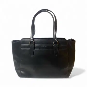 블랙 합성 피혁 토트백