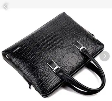 남성용 비즈니스백 크로커다일 패턴 숄더백
