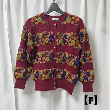 ROTARY 꽃 모티브 가디건 F