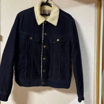 Lee 보아 카라 부착 네이비 자켓