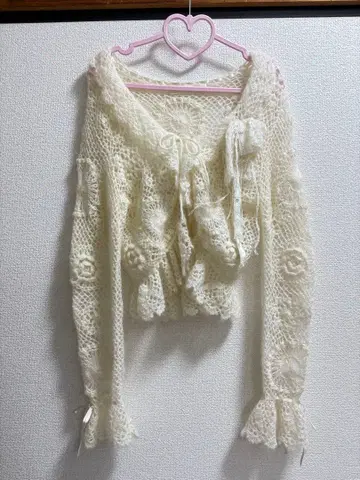 핑크하우스 모헤어 가디건