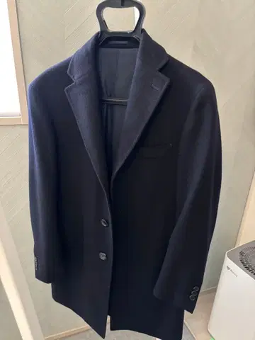 EDIFICE 다크 네이비 체스터 코트