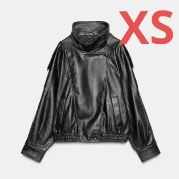 ZARA 페이크 레더 자켓 XS 블랙 미사용 새상품 자라