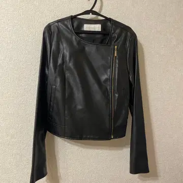 블랙 가죽풍 라이더 자켓 M 사이즈