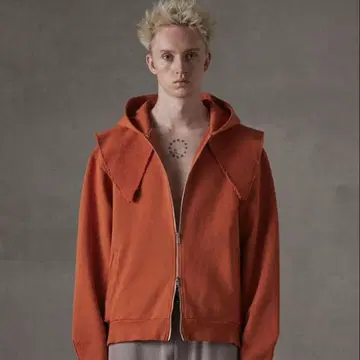 GRANCY 지퍼 후드티 오렌지