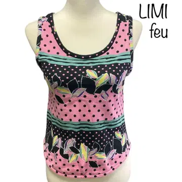 LIMI feu 리미푸 리프 디자인 탱크탑 핑크 블랙 S
