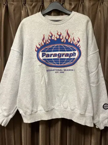 Paragraph 프레임 프린트 맨투맨 그레이