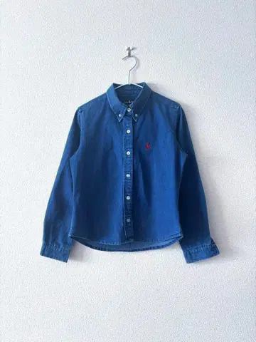 랄프 로렌 데님 셔츠 150 짧은 기장 여성용 XS 사이즈 상당