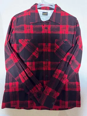 Tenderloin 레드 블랙 체크 플란넬 셔츠 X-Small