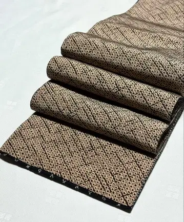 미사용품 기모노 오비 순수 실크 양면. 반폭 오비 선착순