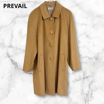 울 코트 L 라이트 브라운 아우터 캐시미어 혼방 롱 기장 심플 L