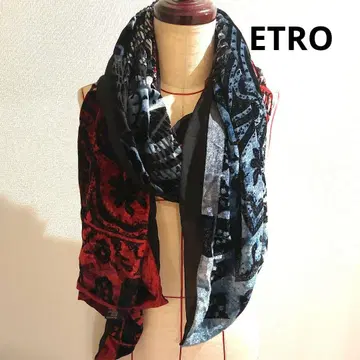 ETRO 에트로 스톨 새상품급 레어 디자인 벨벳 이탈리아제