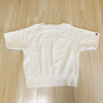 Champion Reverse Weave 반팔 T셔츠 M 크림색