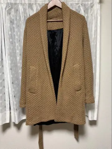 나노 유니버스 베이지 니트 코트