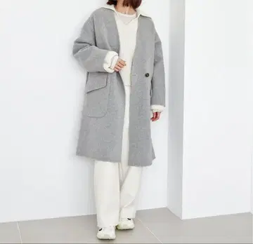 IENA 더블 페이스 V넥 코트