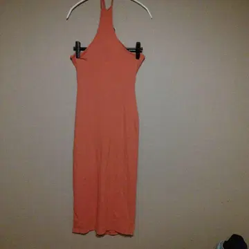 Heart & Fly 오렌지 슬리브리스 니트 원피스